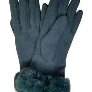 Sergio de Rosa Guanto Verde Bordo Pelo