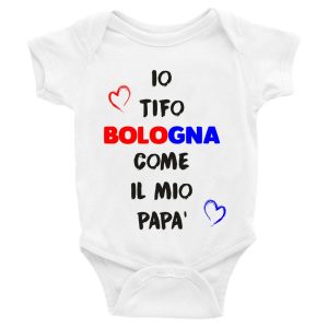 Body Neonato Calcio – Tifo rosso blu come il mio Papà – Body Neonato Festa del Papà – Body Neonato – Calcio – sport – Body da Neonato Papà – Idea Regalo