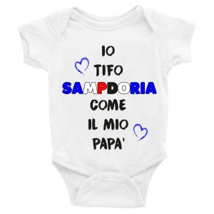 Body Neonato Calcio – Tifo blu cerchiato come il mio Papà – Body Neonato Festa del Papà – Body Neonato – Calcio – sport – Body da Neonato Papà – Idea Regalo