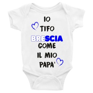 Body Neonato Calcio – Tifo bianco blu Come Il Mio Papà – Body Neonato Festa del Papà – Body Neonato – Calcio – Sport – Body Neonato Papà – Idea Regalo