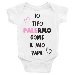 Body Neonato Calcio – Tifo rosa nero Come Il Mio Papà – Body Neonato Festa del Papà – Body Neonato – Calcio – Sport – Body Neonato Papà – Idea Regalo