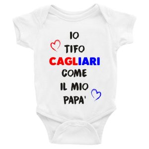 Body Neonato Calcio – Tifo rosso blu come il mio Papà – Body Neonato Festa del Papà – Body Neonato – Calcio – sport – Body da Neonato Papà – Idea Regalo
