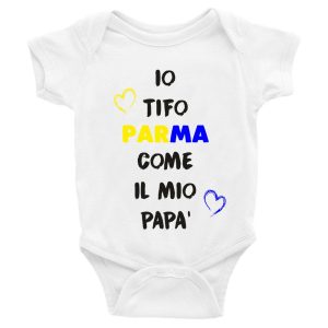 Body Neonato Calcio – Tifo giallo blu come il mio Papà – Body Neonato Festa del Papà – Body Neonato – Calcio – sport – Body da Neonato Papà – Idea Regalo